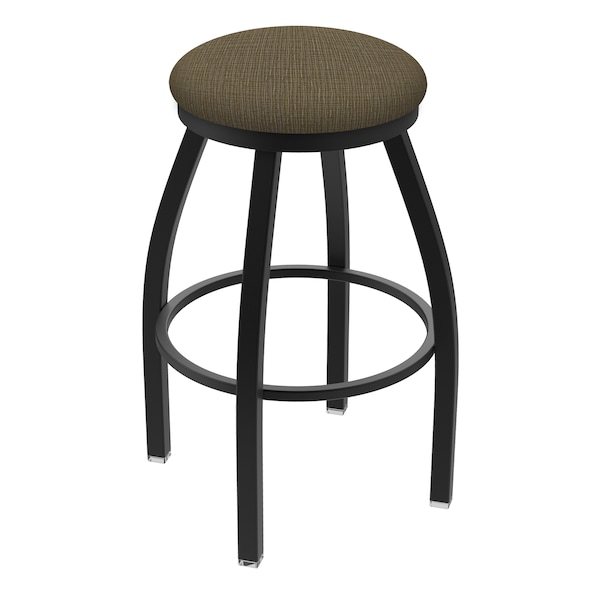 36" Swivel X-Tall Bar Stool, Black Wrinkle, Graph Cork Seat